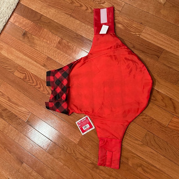 Buffalo Plaid Red and Black Dog Jacket - Picture 4 of 9